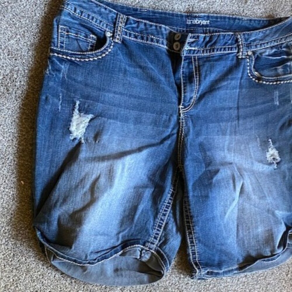 Lane Bryant Distressed Denim Shorts